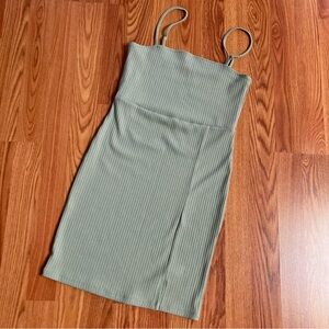 Light green bodycon mini dress